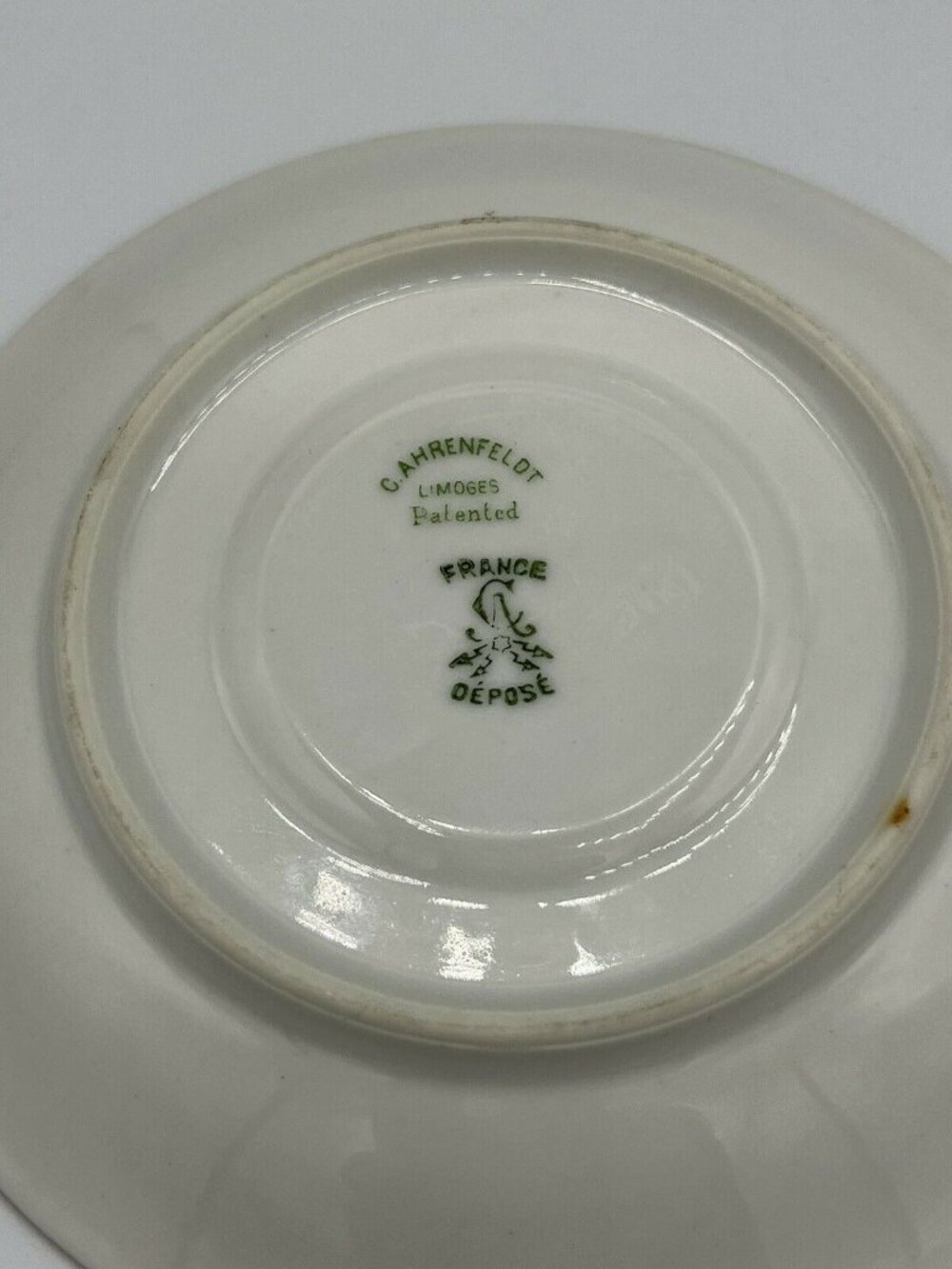Charles Ahrenfeldt Limoges France Floral Cream Soup Cup Saucer Gold - Picture 9 of 9